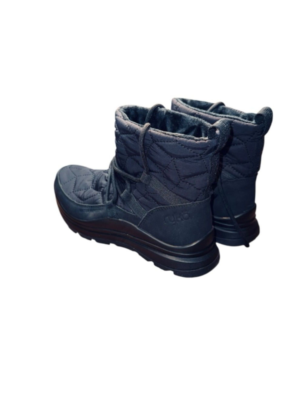 Women's Ryka Black Quilted Winter Short Boots US 6.5 - Picture 4 of 7